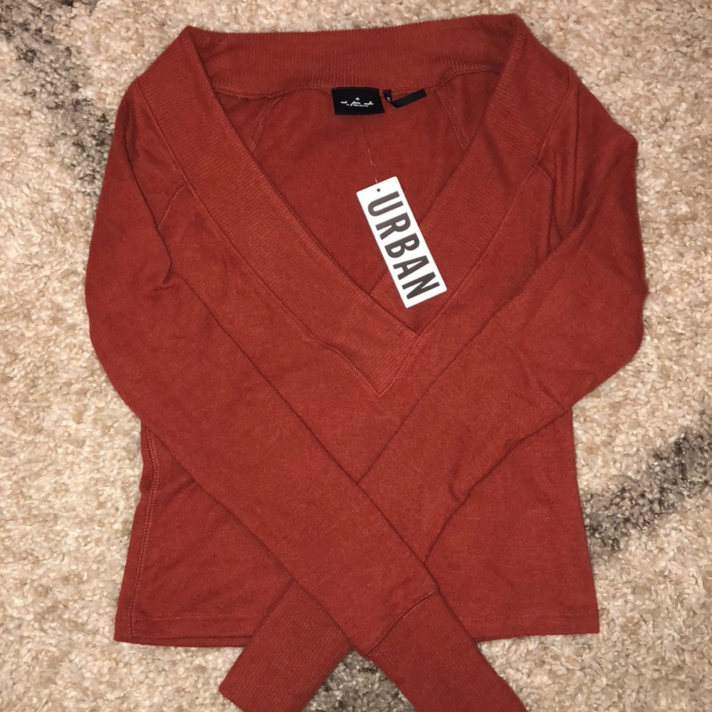 V neck long sleeve